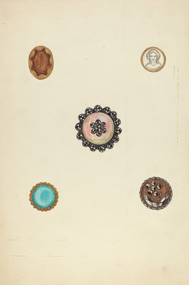 Buttons (1935–1942) by Mary Fitzgerald. 