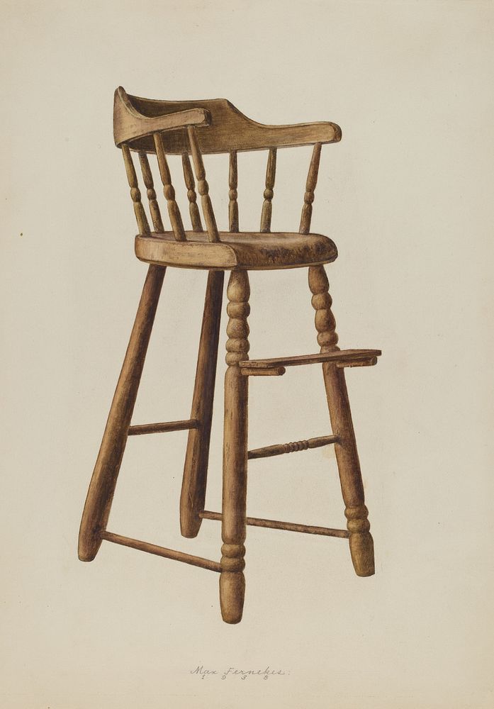 Baby High Chair (1938) by Max Ferneke.  