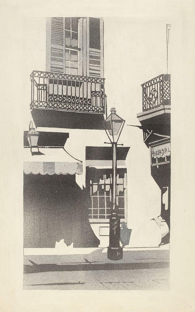 Balcony Railing (1935&ndash;1942) drawing in high resolution by Arelia Arbo.  