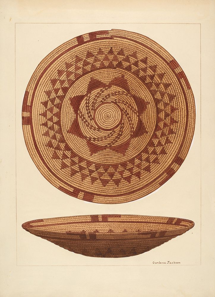 Basket (ca. 1937) by Gordena Jackson.  