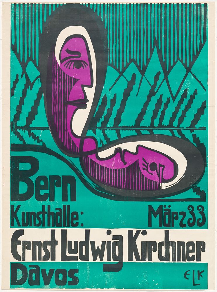 Bern Kunsthalle, March 33 (1933) print in high resolution by Ernst Ludwig Kirchner.  