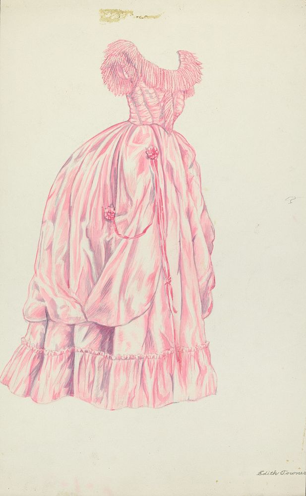 Betrothal Dress (ca. 1935&ndash;1942) by Edith Towner. 
