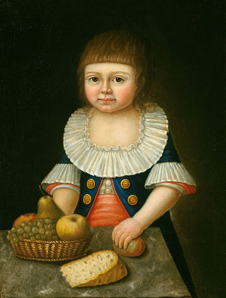 Boy with a Basket of Fruit (ca. 1790) by American 18th Century.  