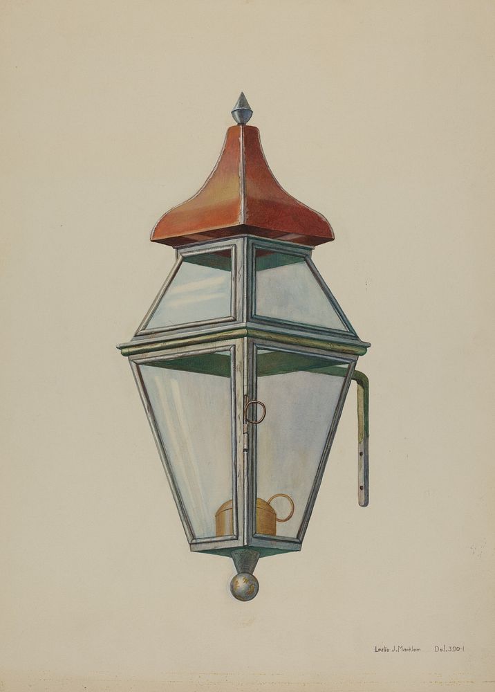 Bracket Lamp (ca. 1939) by Leslie Macklem.  