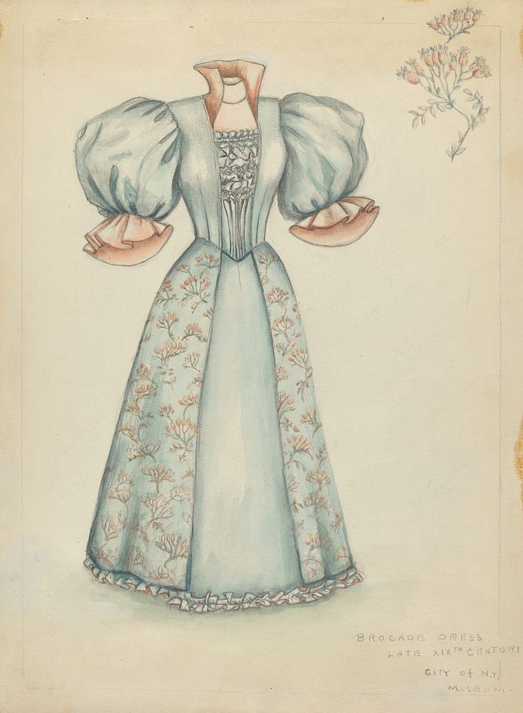 Brocade Dress (1935/1942) by Fanchon Larzelere. 