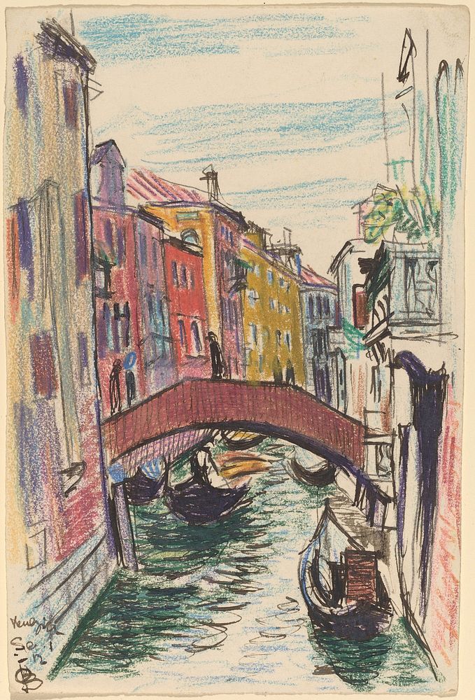 Canal, Venice (1912) by Oscar F. Bluemner.  