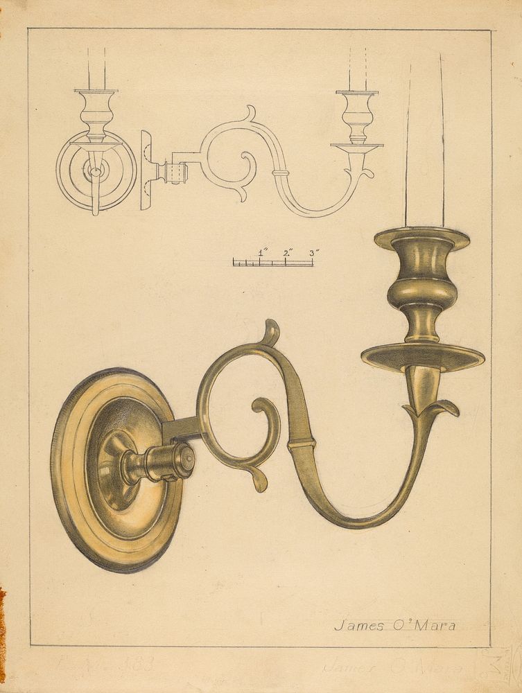 Candlestick (ca.1936) by James O’Mara.  