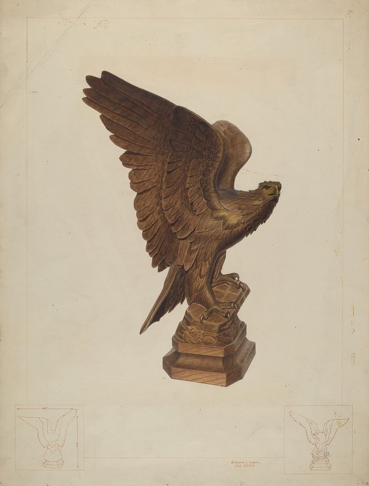 Carved Eagle (c. 1938) by Edward L. Loper.  