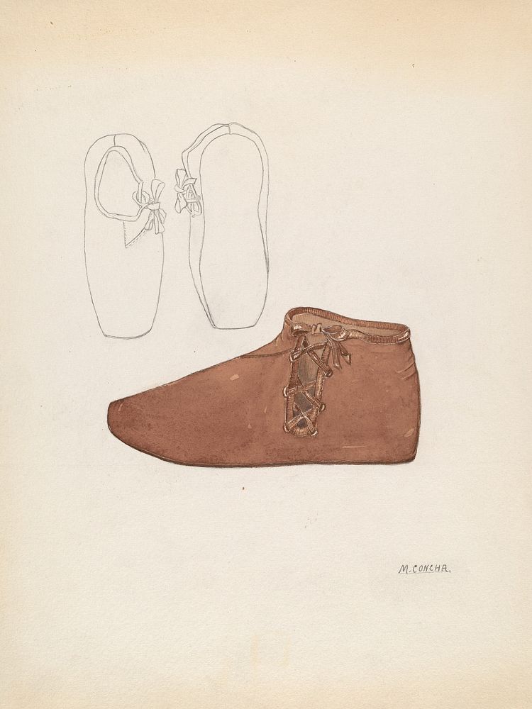 Child's Shoe (ca.1936) by Margaret Concha.  