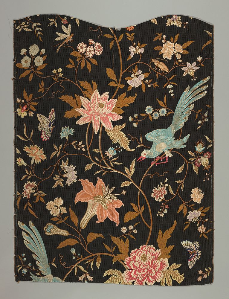 Floral woven textiles in high resolution from the late 19th century.  