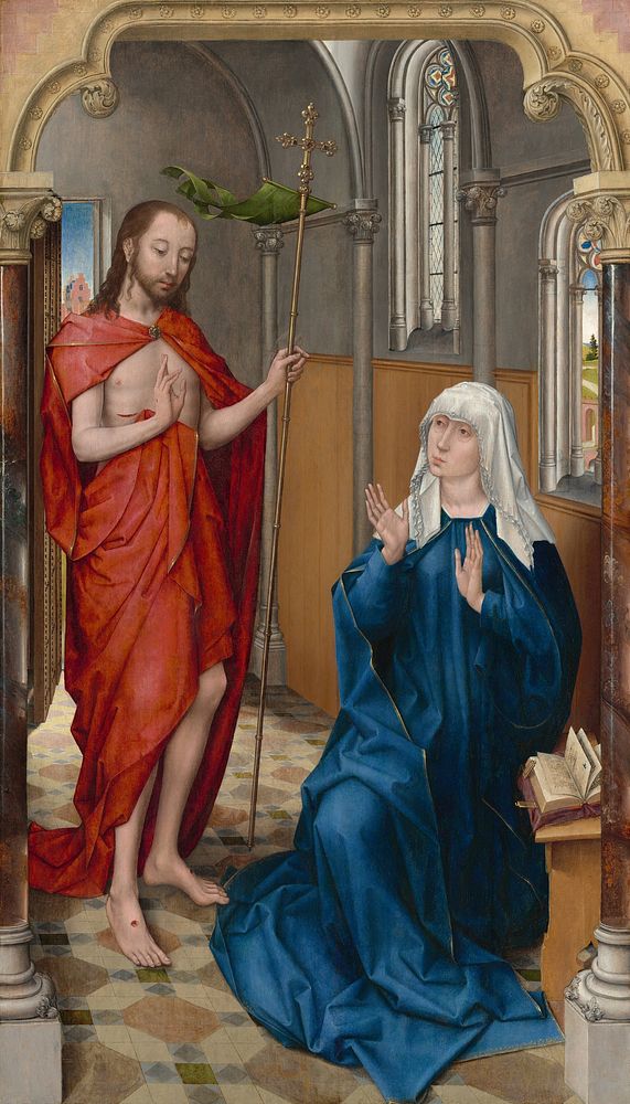 Christ Appearing to the Virgin (ca. 1475) by Anonymous Artist  & Rogier van der Weyden.  