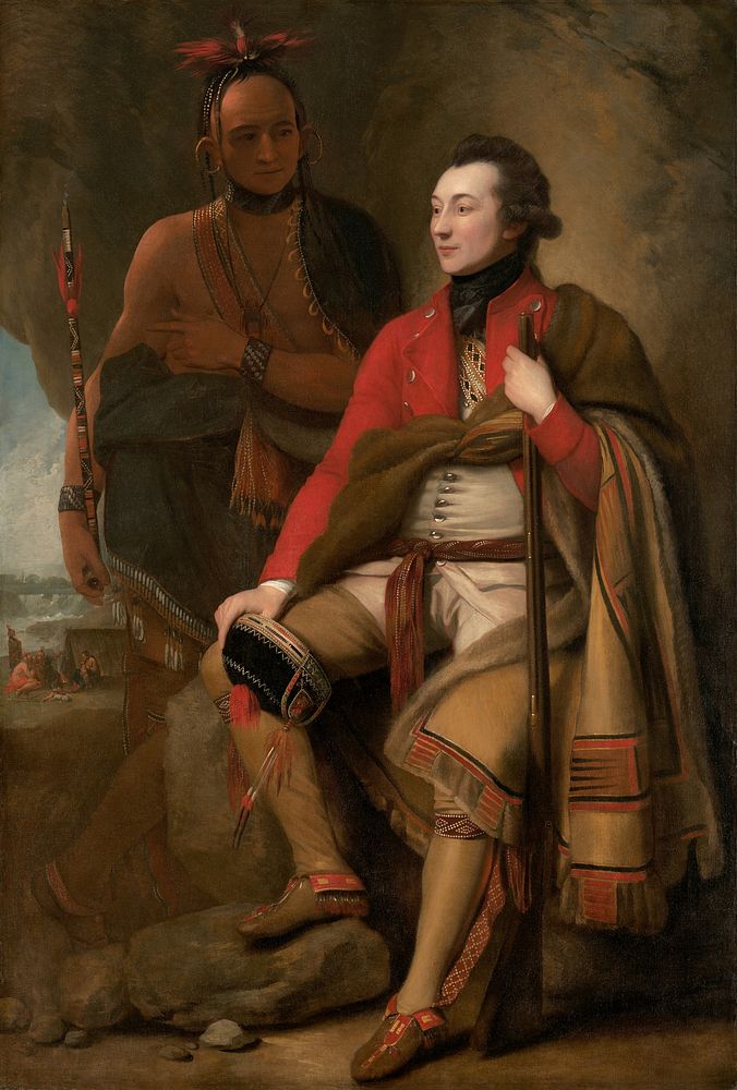 Colonel Guy Johnson and Karonghyontye (Captain David Hill), (1776) by Benjamin West.  