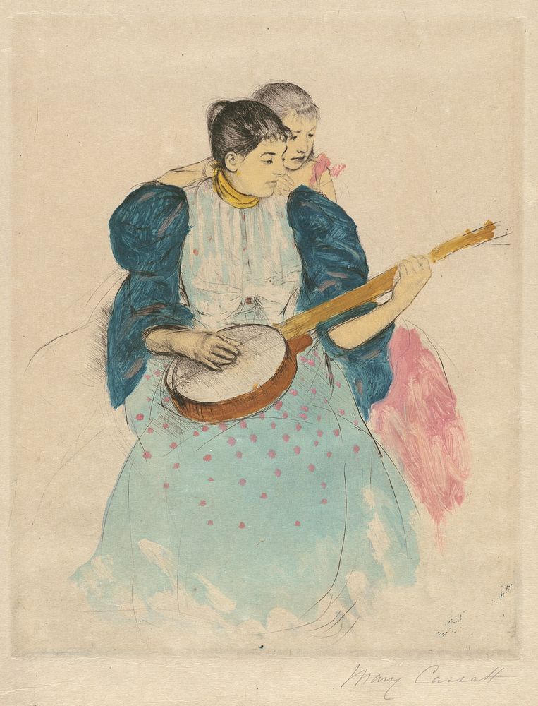 The Banjo Lesson (1893) by Mary Cassatt. 