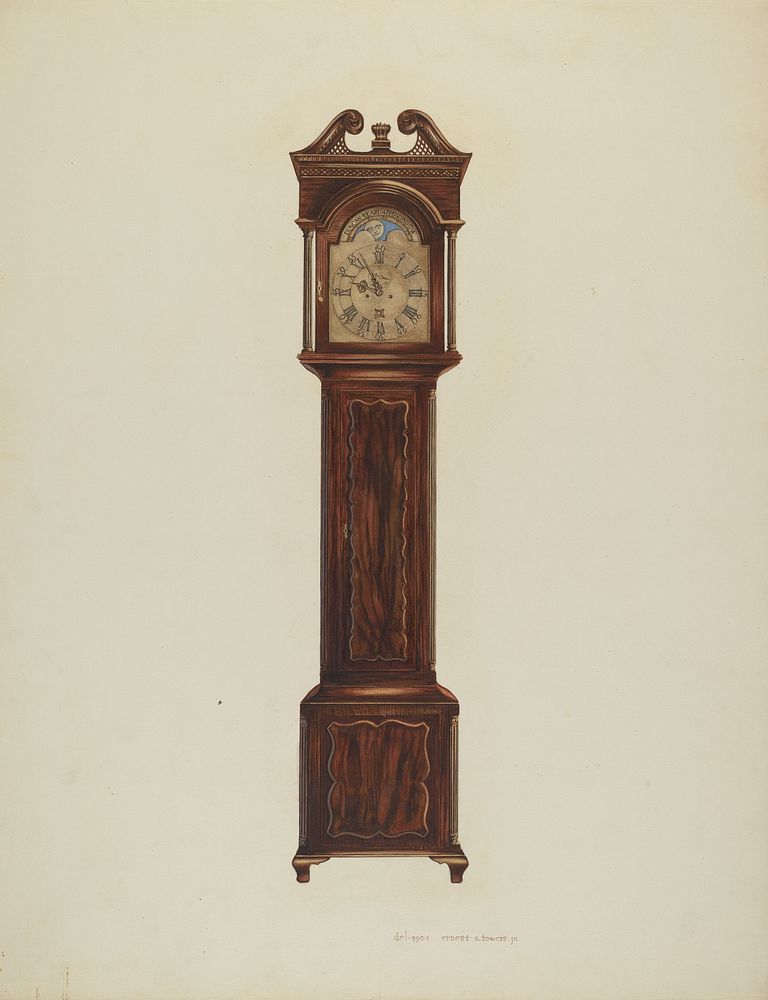 Duncan Beard Grandfather Clock (c. 1939) by Ernest A. Towers, Jr..  