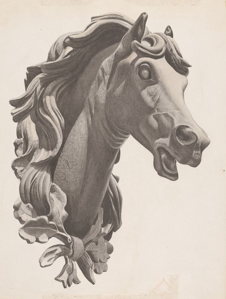 Decorative Horse's Head (ca.1938) by Albert Ryder.  