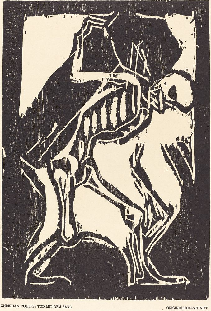 Death with a Coffin (ca. 1917) by Christian Rohlfs.  