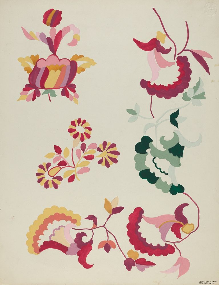 Detail of Bedspread Pattern (1935&ndash;1942) by Majel G. Claflin.  