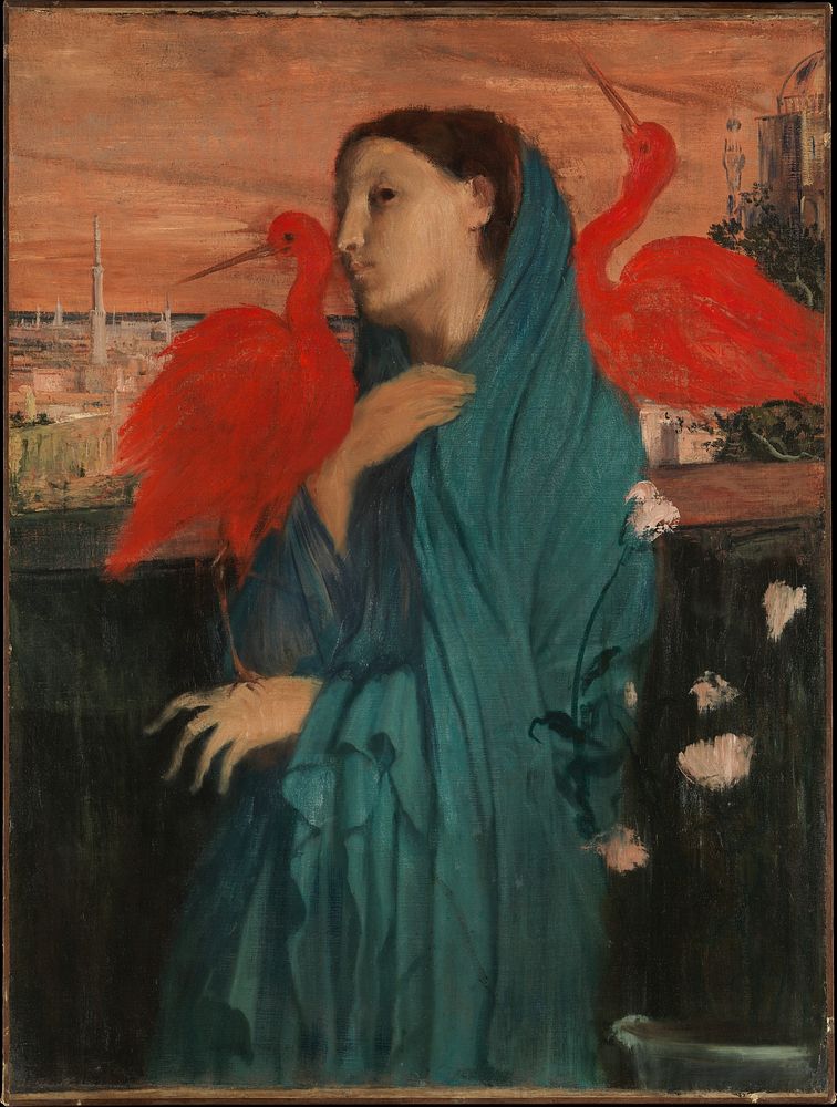 Young Woman with Ibis (ca. 1860&ndash;1862) by Edgar Degas.  