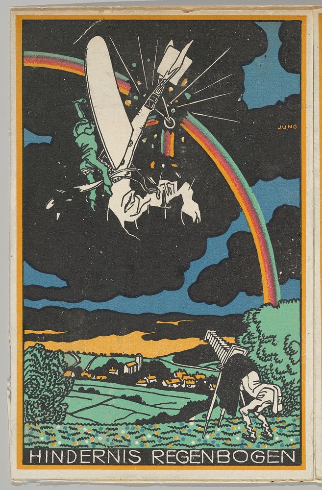 Rainbow Obstacle (Hindernis Regenbogen) (1911) print in high resolution by Moriz Jung.  