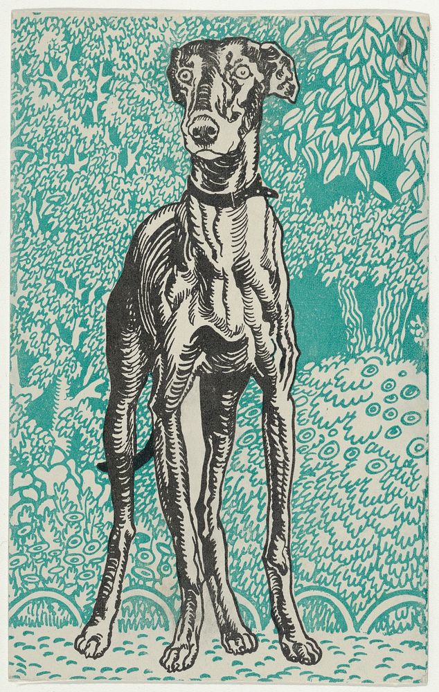 Greyhound (1912) print in high resolution by Moriz Jung.  