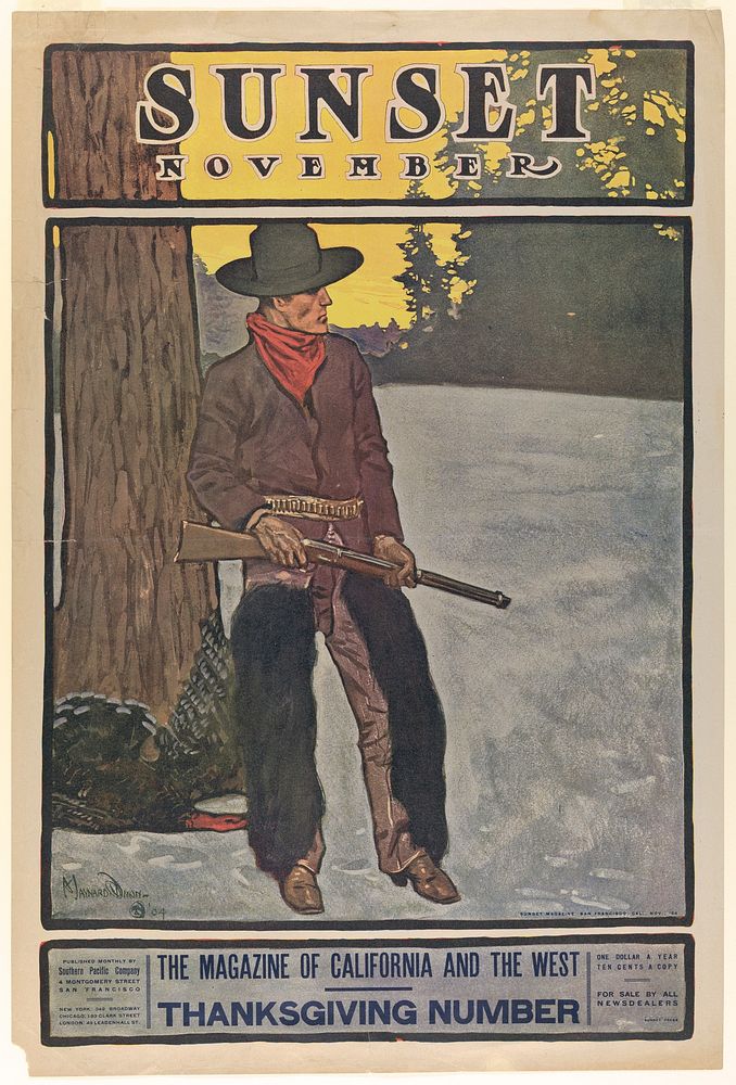 Sunset Magazine: Thanksgiving Number, November (1904) by Lafayette Maynard Dixon (1875-1946).  