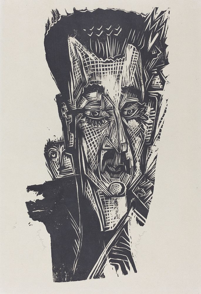 Dr. Ludwig Binswanger (1917–1918) print in high resolution by Ernst Ludwig Kirchner.  