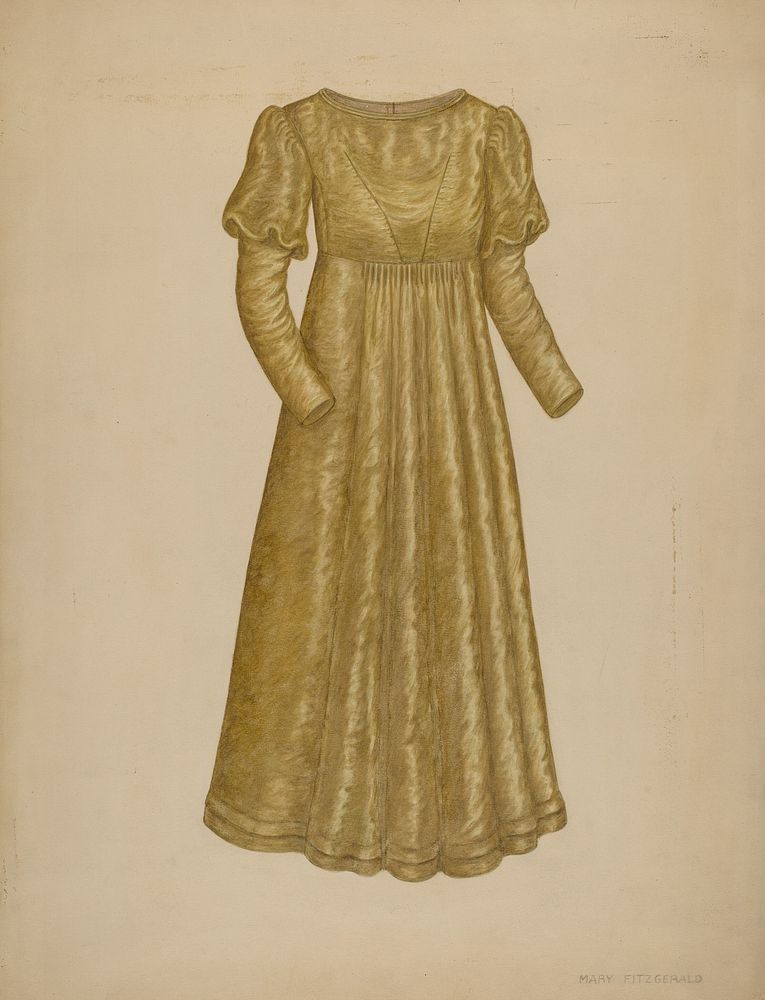 Wedding Dress (1935–1942) by Mary Fitzgerald.  