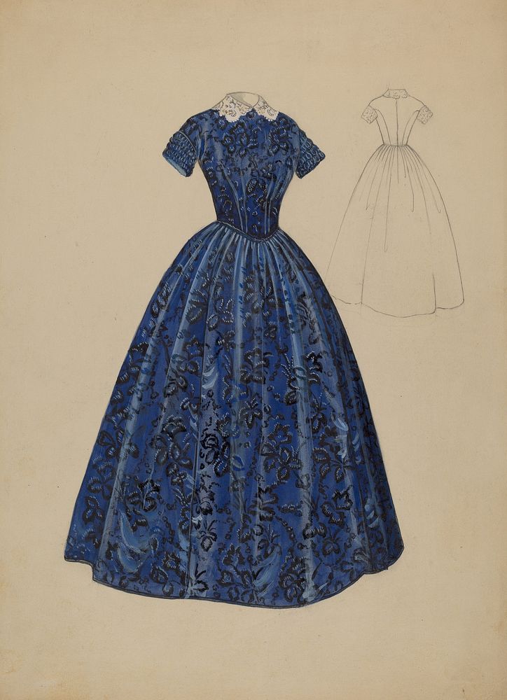 Dress (c. 1936) by Jessie M. Benge.  