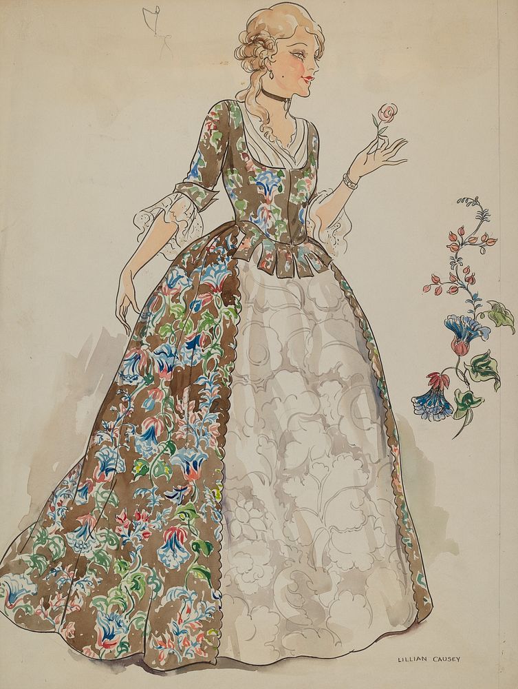 Dress (c. 1936) by Lillian Causey.  