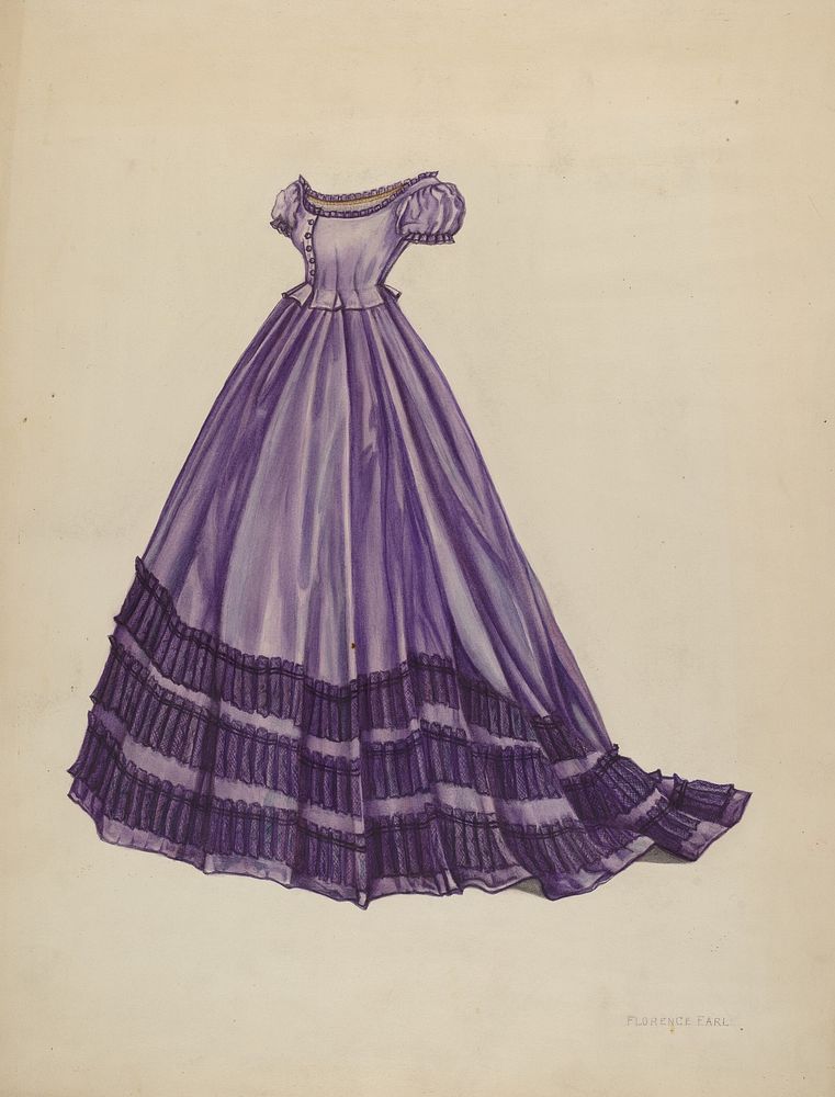 Dress (ca.1938) by Florence Earl.  