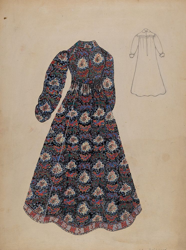 Dress (1935/1942) by Mae Szilvasy.  