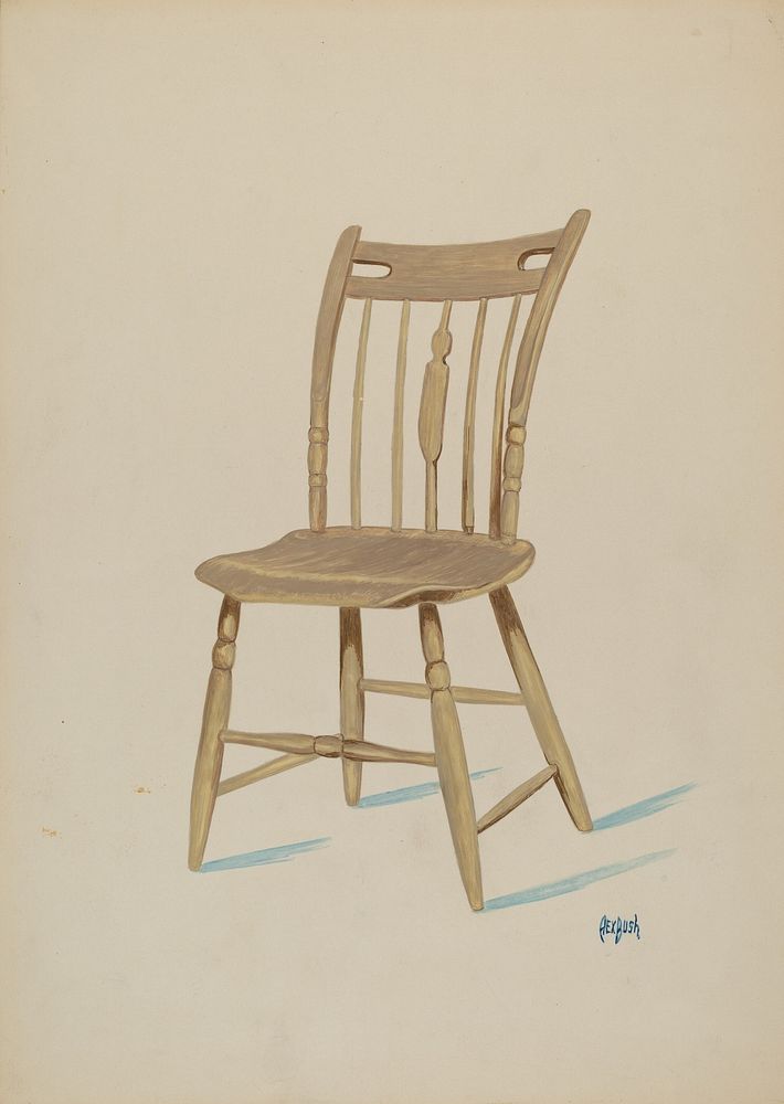 Early American Chair (c. 1936) by Rex F. Bush.  