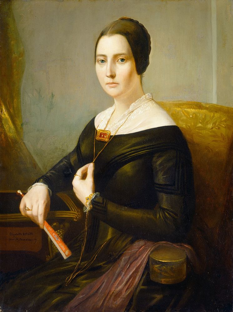 Elizabeth Oakes Prince Smith (Mrs. Seba Smith) (c. 1845) by John Wesley Paradise. 