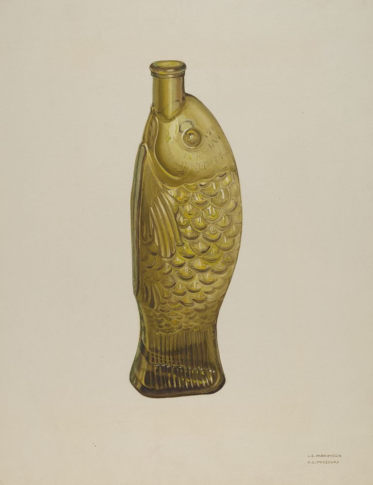 "Fish Bitters" Bottle (1935/1942) by Loraine Makimson.