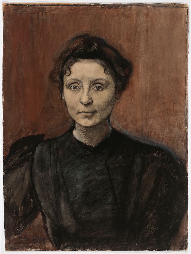 Portrait of sculptor madeleine jouvray, 1893 - 1894 by Magnus Enckell