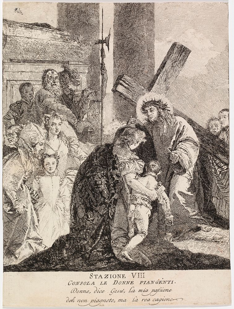 Via crucis - station viii. jesus meets the women of jerusalem, 1748 - 1749