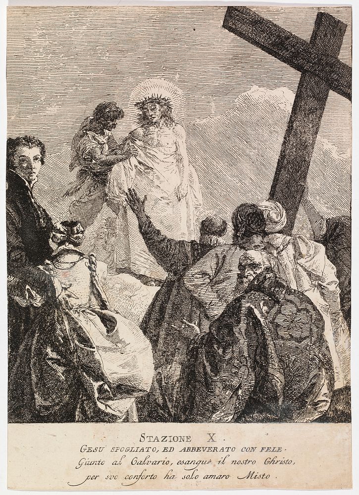 Via crucis - station x. jesus is stripped of his garments, 1748 - 1749