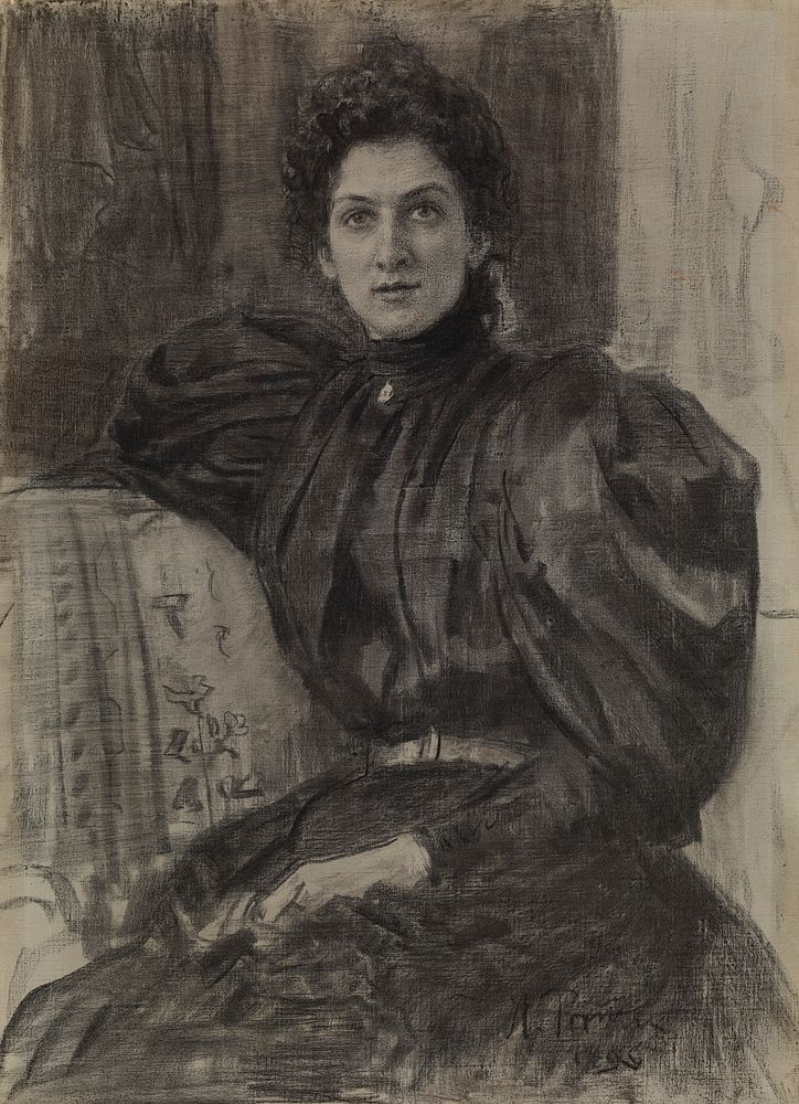 Portrait of the actress vera pushkareva, 1899