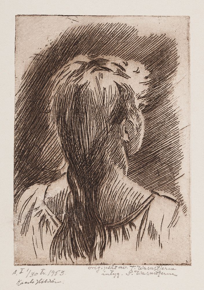 Tytön pää, 1910 - 1924 by Torsten Wasastjerna 