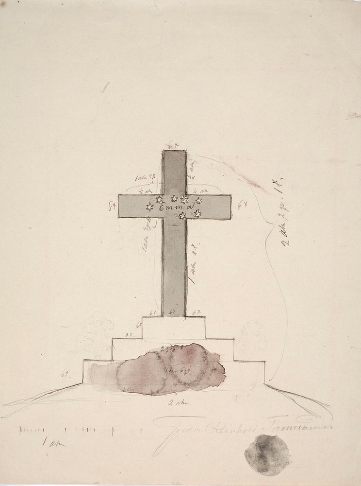 Luonnos hautarististä, 1850 - 1855 by Anders Ekman