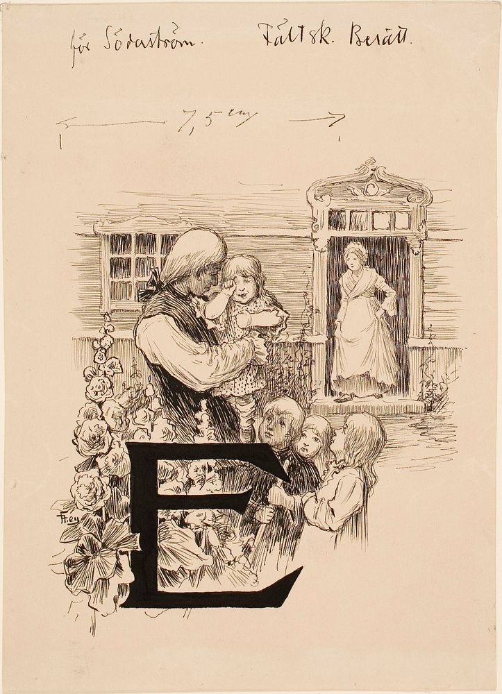 Alkuvinjetti lukuun suruton. kuvitusta topeliuksen välskärin kertomuksiin., 1897