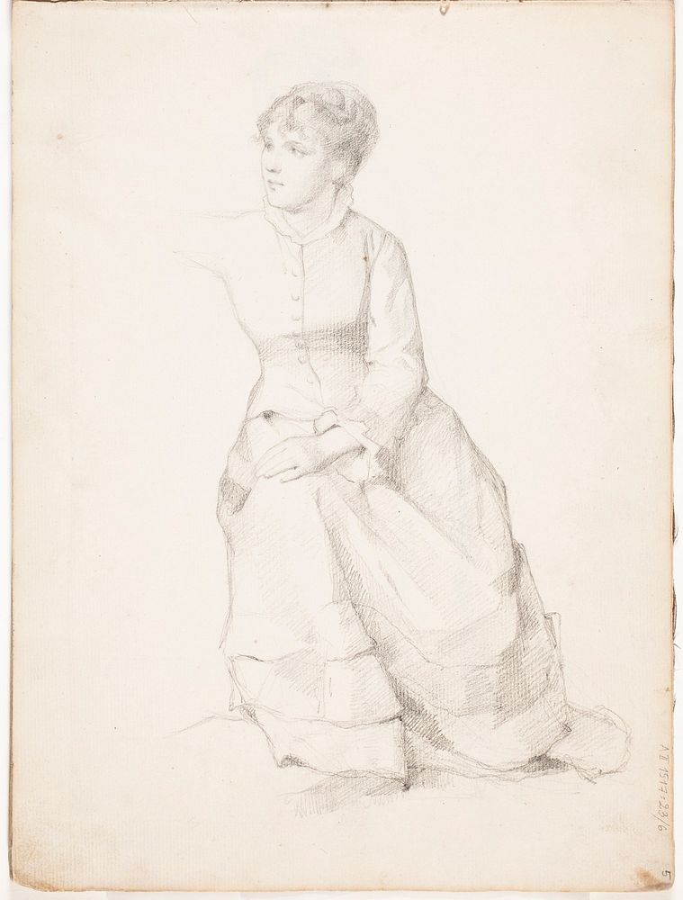 (unknown), 1874 - 1875 part of a sketchbook by Albert Edelfelt