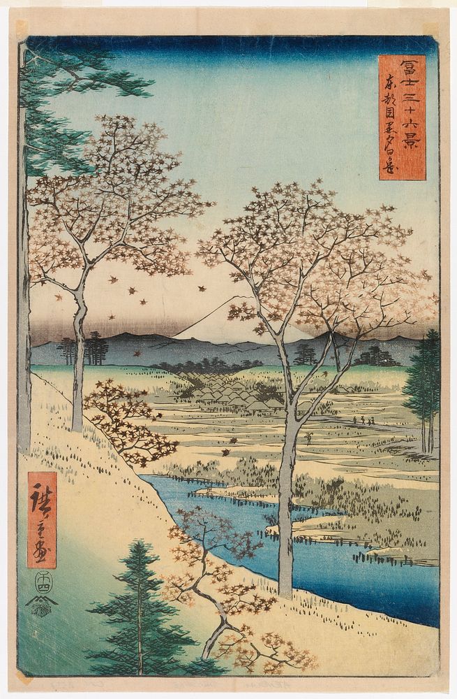 Meguro, sarjasta fuji san-ju rokkei, 1858