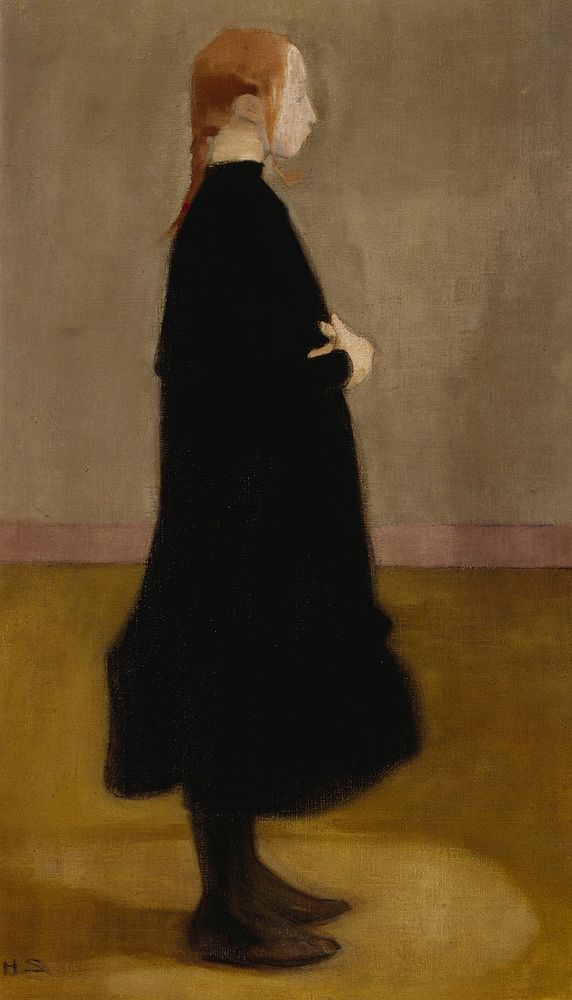 The school girl ii (girl in black), 1908 by Helene Schjerfbeck