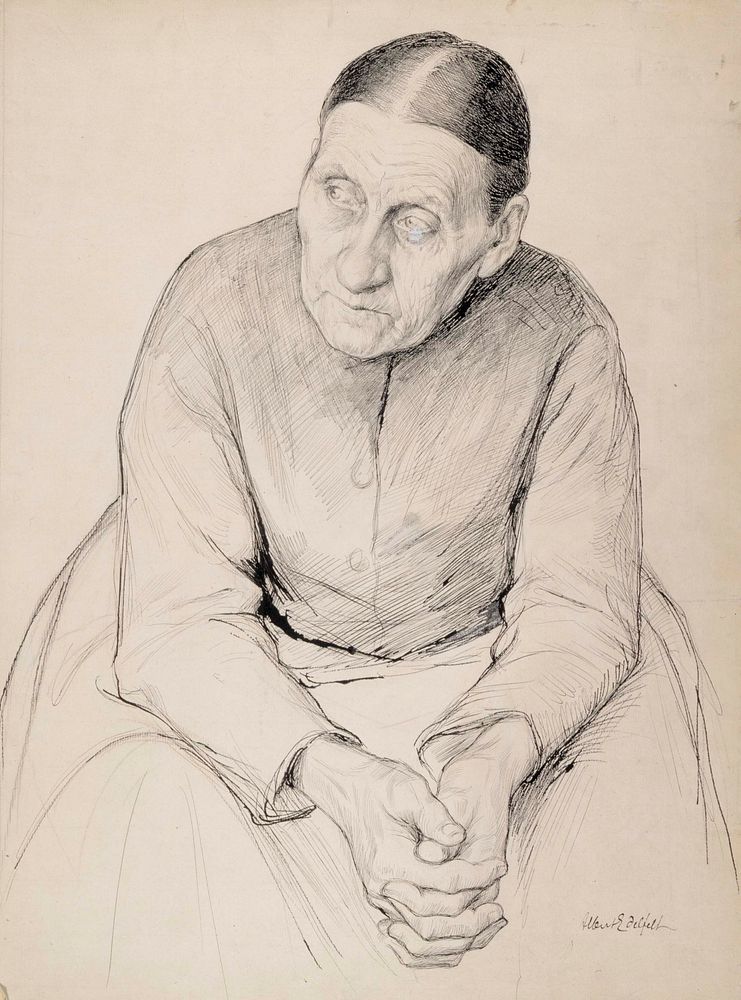 Old peasant woman by Albert Edelfelt