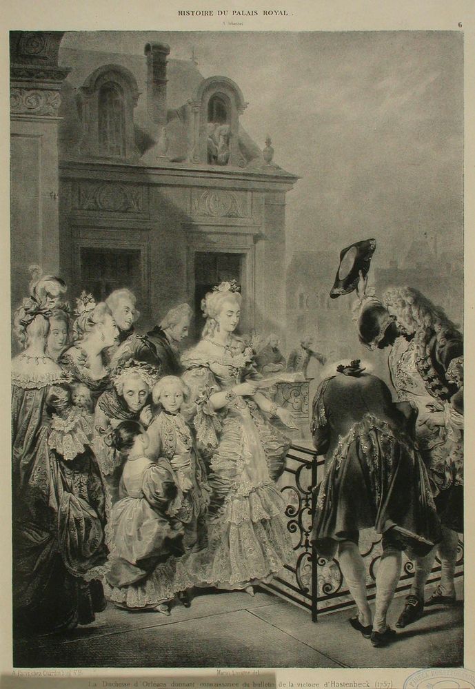 Orléansin herttuatar ilmoittaa hastenbeckin voitosta (1757)