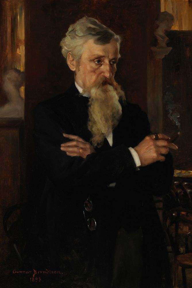 Portrait of august schauman, journalist, 1893