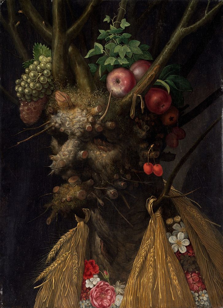 Four Seasons in One Head (ca. 1590) by Giuseppe Arcimboldo.  