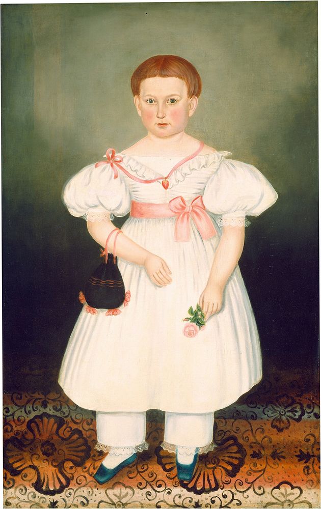 Girl with Reticule and Rose (c. 1840) by Joseph Whiting Stock.  