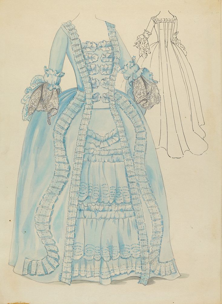 Gown (1935&ndash;1942) by American 20th Century.  